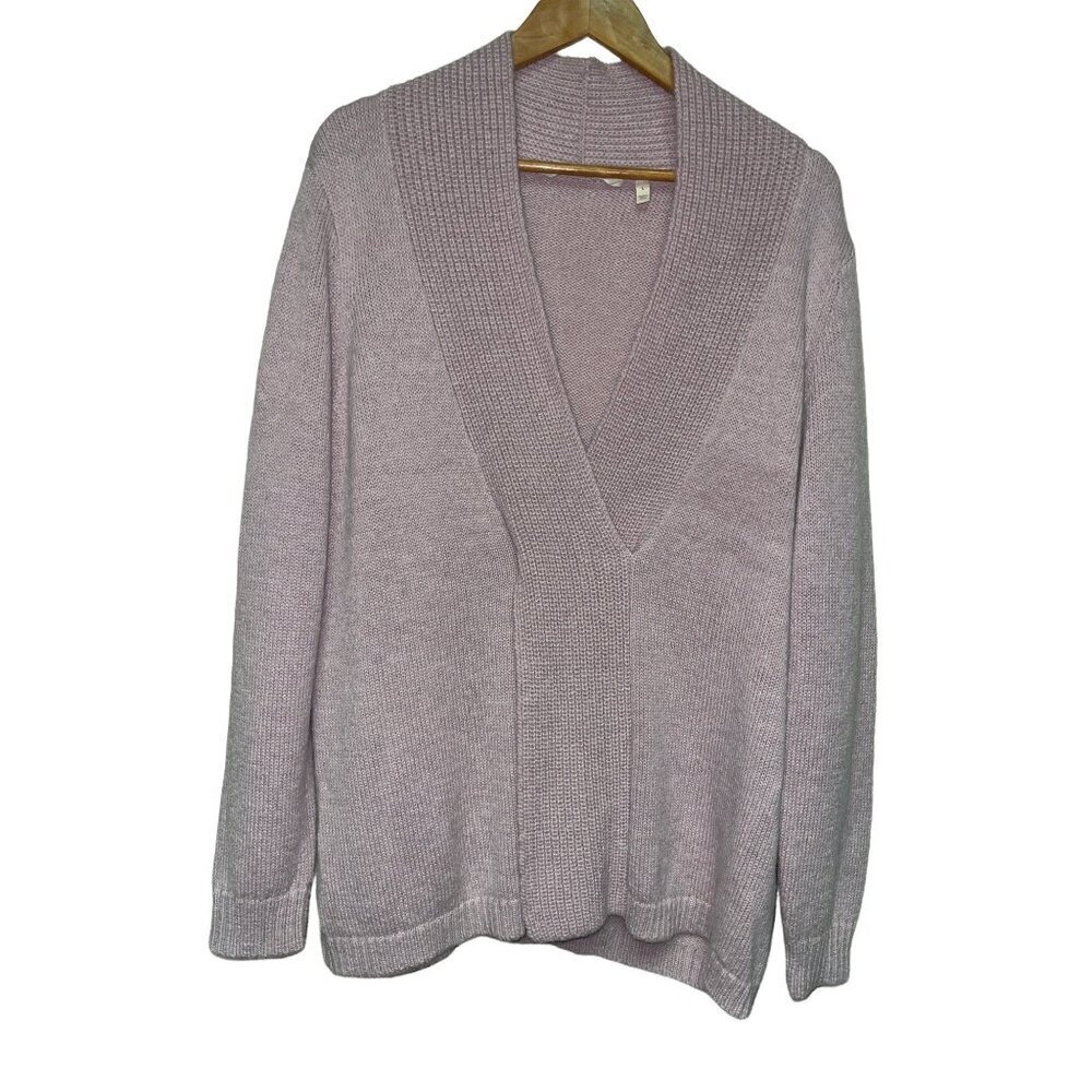 Soft Surrounding Women's Sweater V-Neck Purple Sweater Alpaca Wool  Size Large